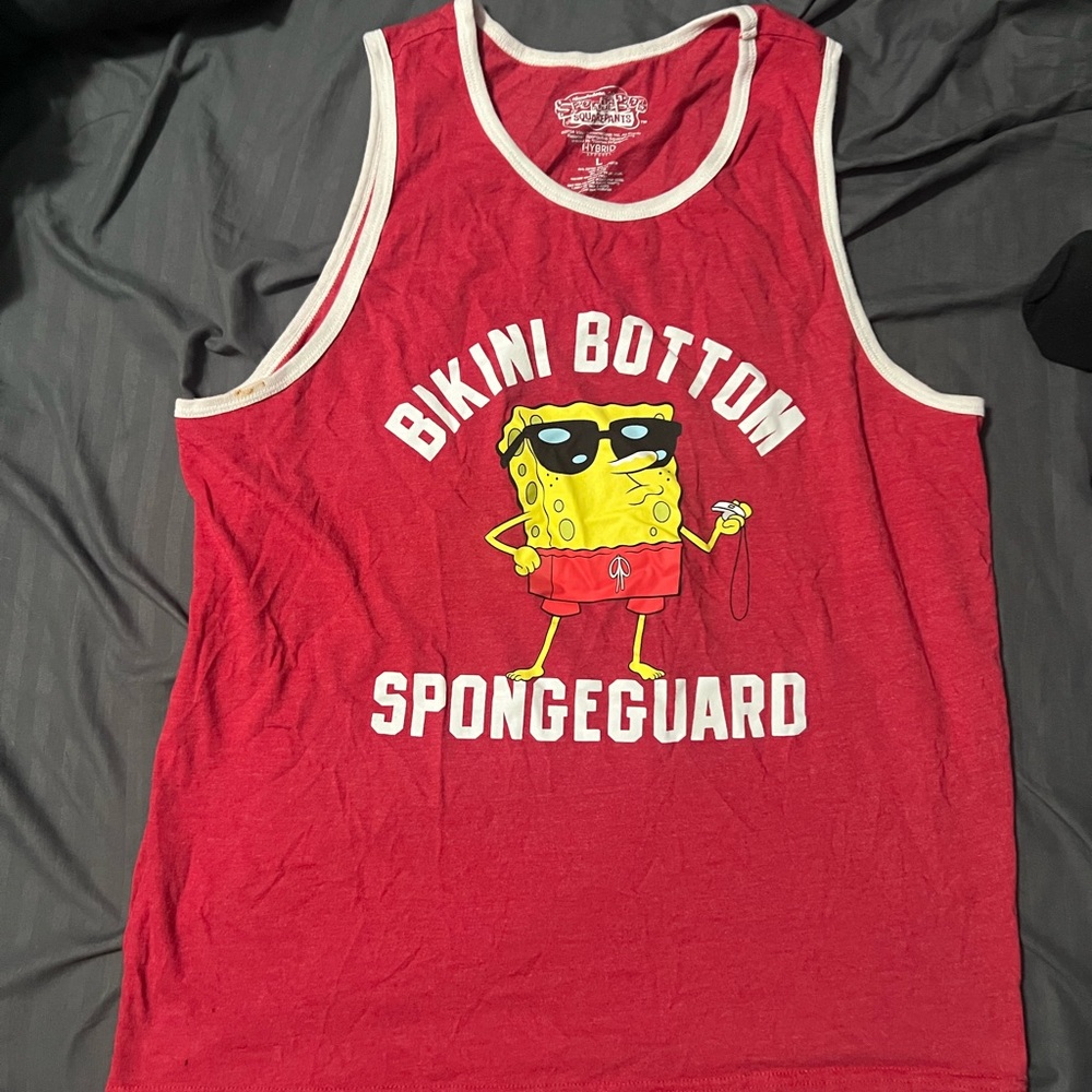 SpongeBob Men's Red Tank Top